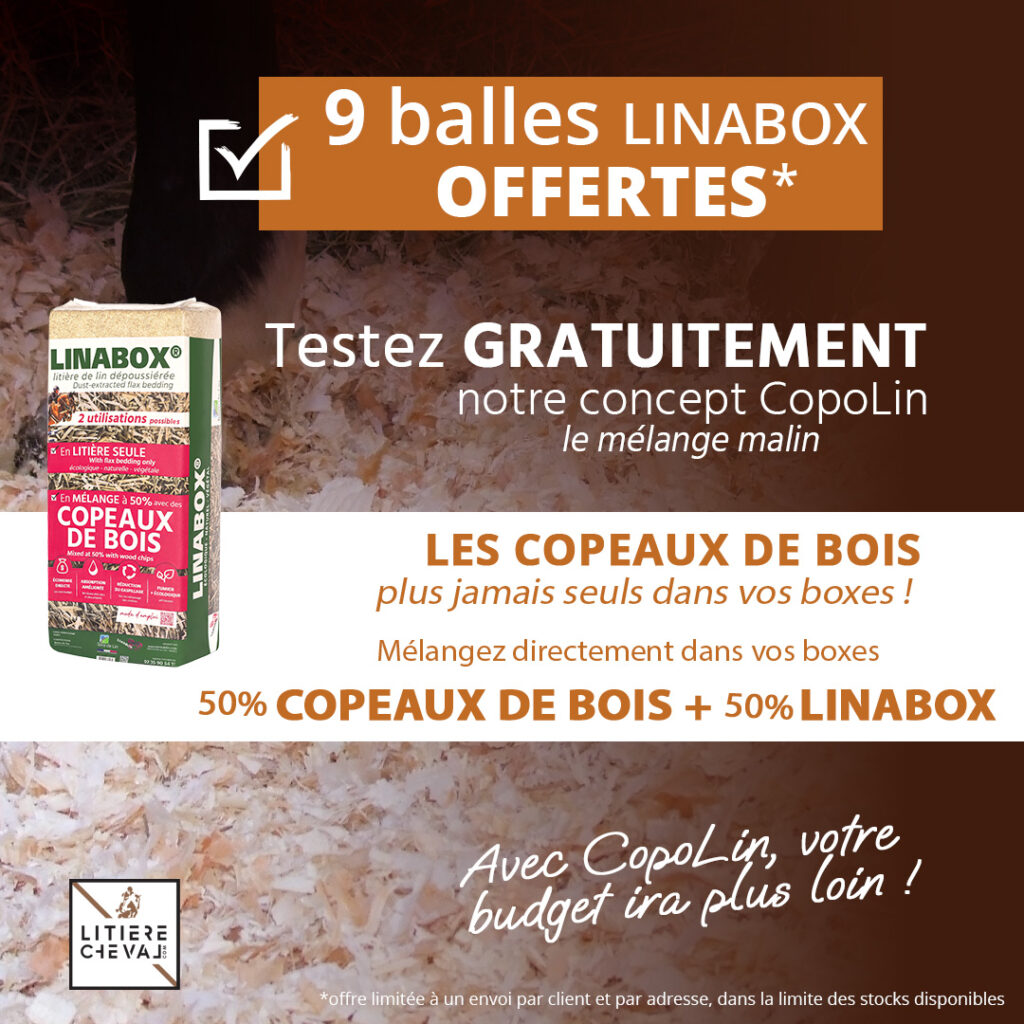 offre promo 9 balles de litière de lin Linabox offertes