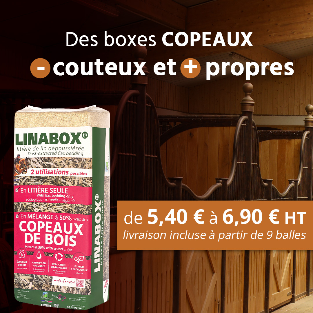 La litière pour chevaux LINABOX à un prix imbattable sur litiere-cheval.com !